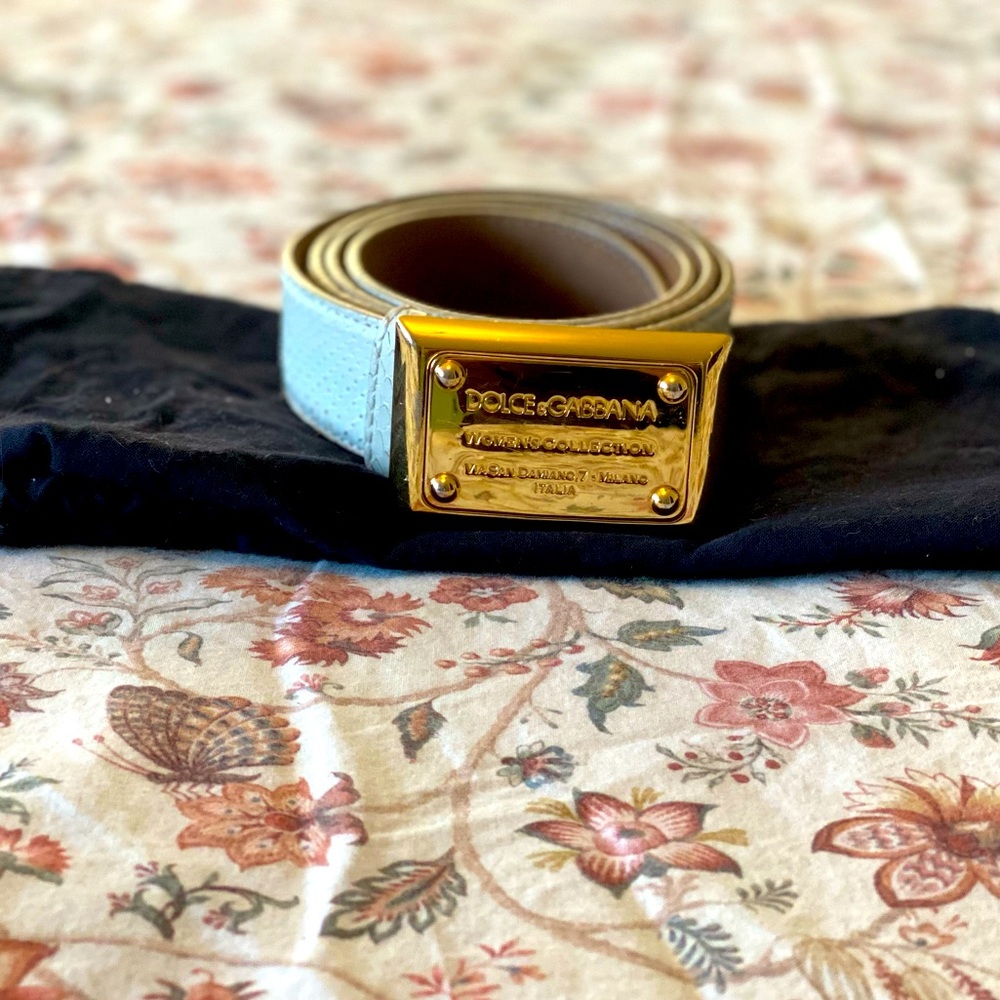 Authentic Python skin Dolce and Gabbana belt